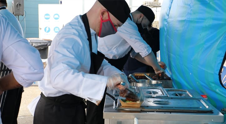 Chef preparing food